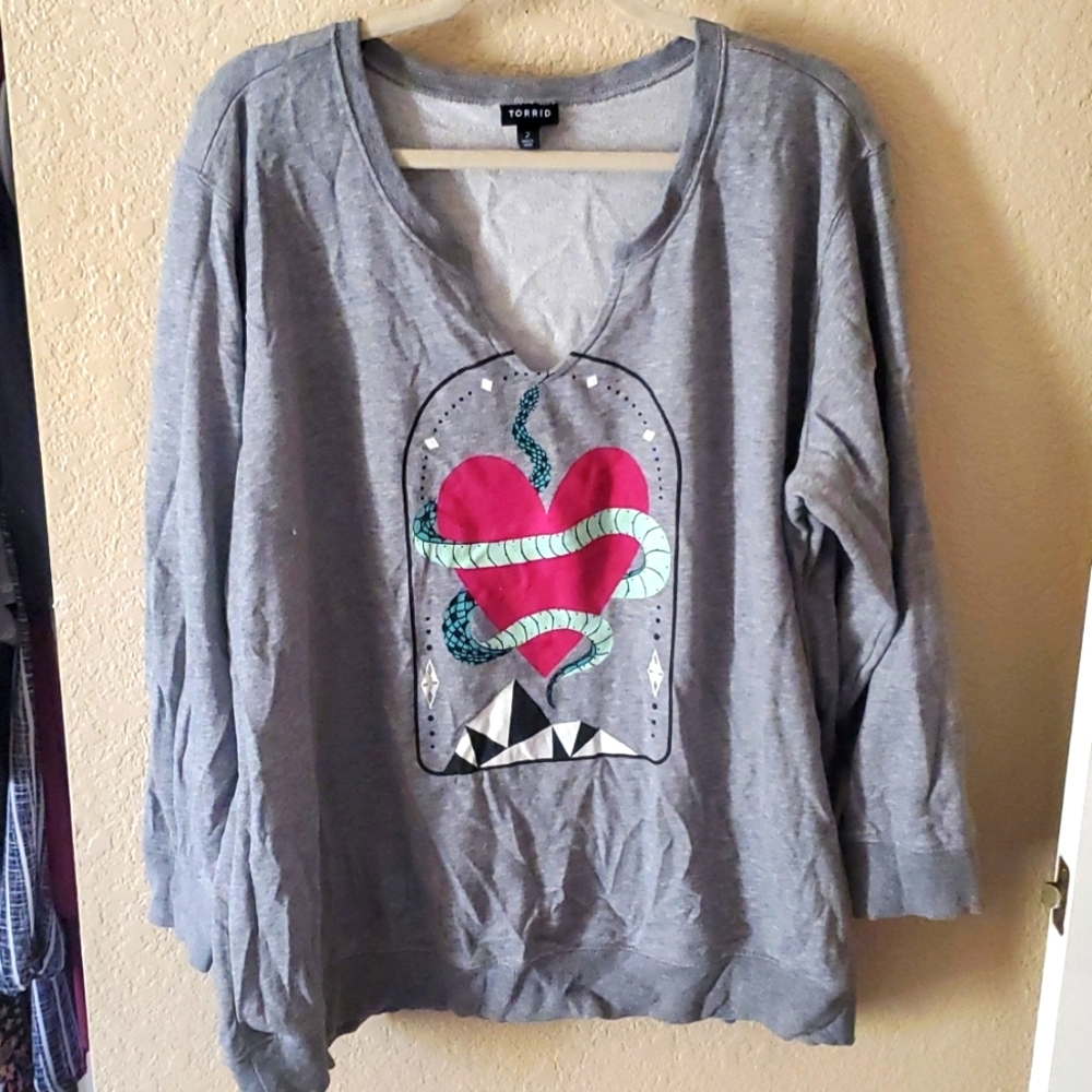Torrid Sweatshirt with v-neck